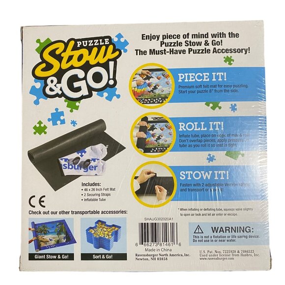 Ravensburger Puzzle Stow and Go Felt Mat with Inflatable Tube - Picture 2 of 2